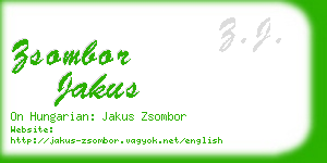 zsombor jakus business card